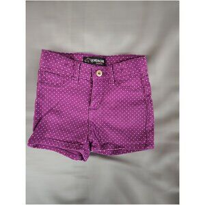 Jordache Purple Polka Dots Midi Shorts for Toddler Girls 3T - Adjustable Waist